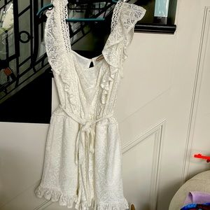 Beautiful White Romper - Shorts jumpsuit- Perfect for summer night out